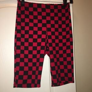 Checkered Biker Shorts
